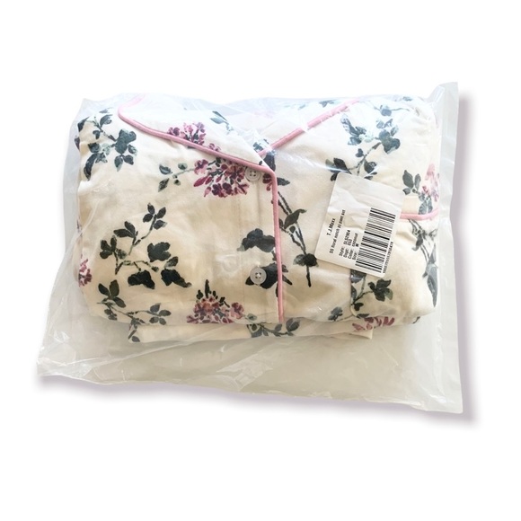 🌸New🌸 SS Floral Notch Pajamas Pants Set Sz M NWT - Picture 2 of 5